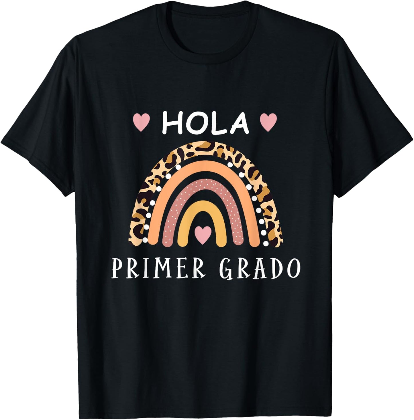 Hola primer Grado Hello first grade Spanish Teacher school Men Women Kids T-Shirt - T-Shirt | Black