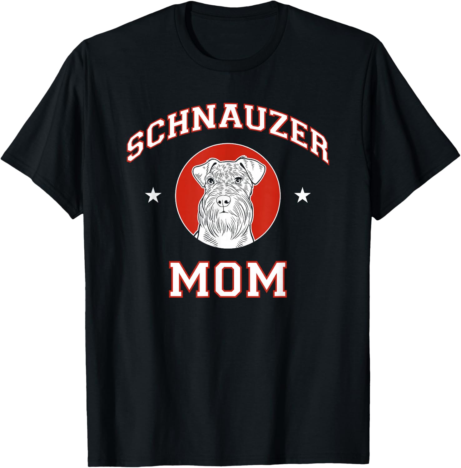 Schnauzer Mom Dog Mother T-Shirt - T-Shirt | Black