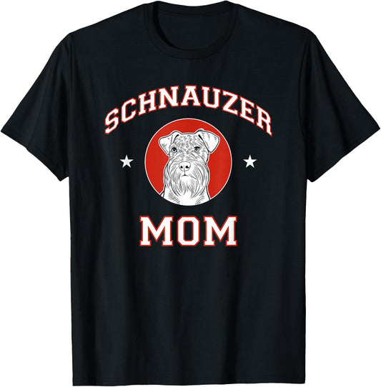 Schnauzer Mom Dog Mother T-Shirt - T-Shirt | Black