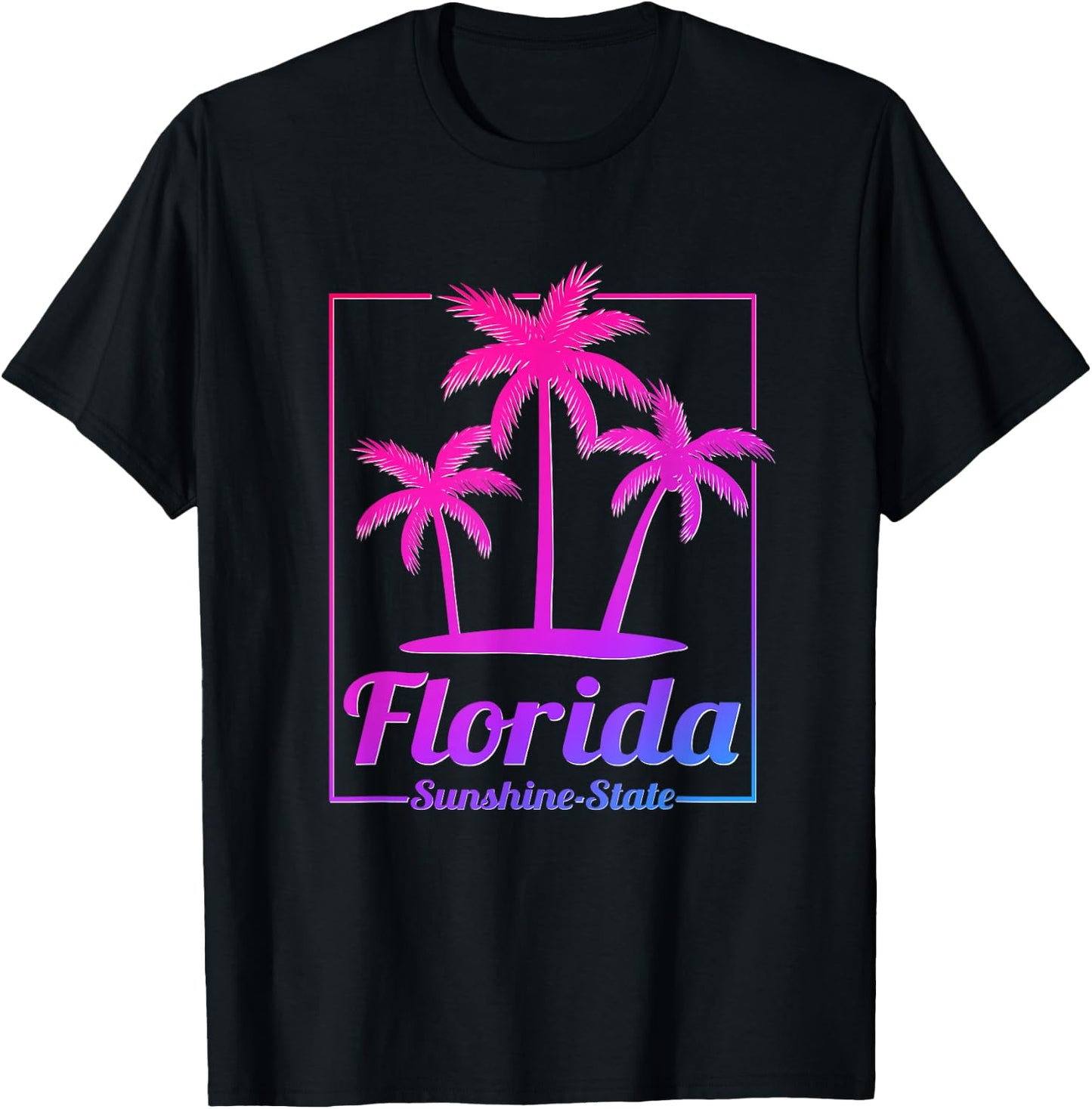 Florida Sunshine State Retro Look T-Shirt - T-Shirt | Black