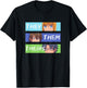They Them Theirs Pronouns Anime T-Shirt - T-Shirt | Black