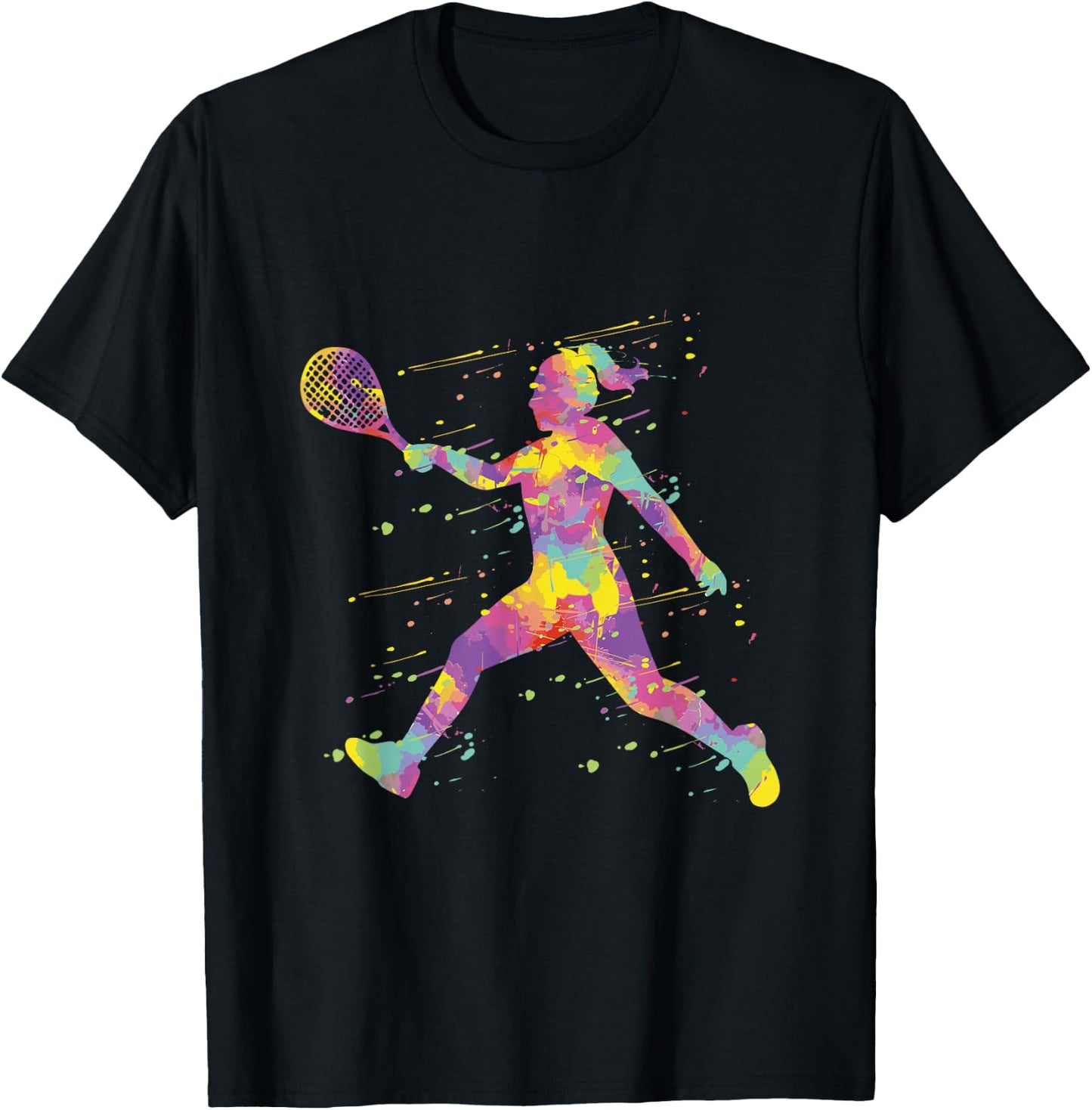 Tennis Girl's Tennis Player T-Shirt - T-Shirt | Black