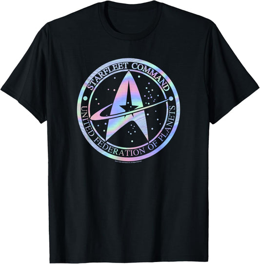 Star Trek Starfleet Command Hologram Fill T-Shirt - T-Shirt | Black