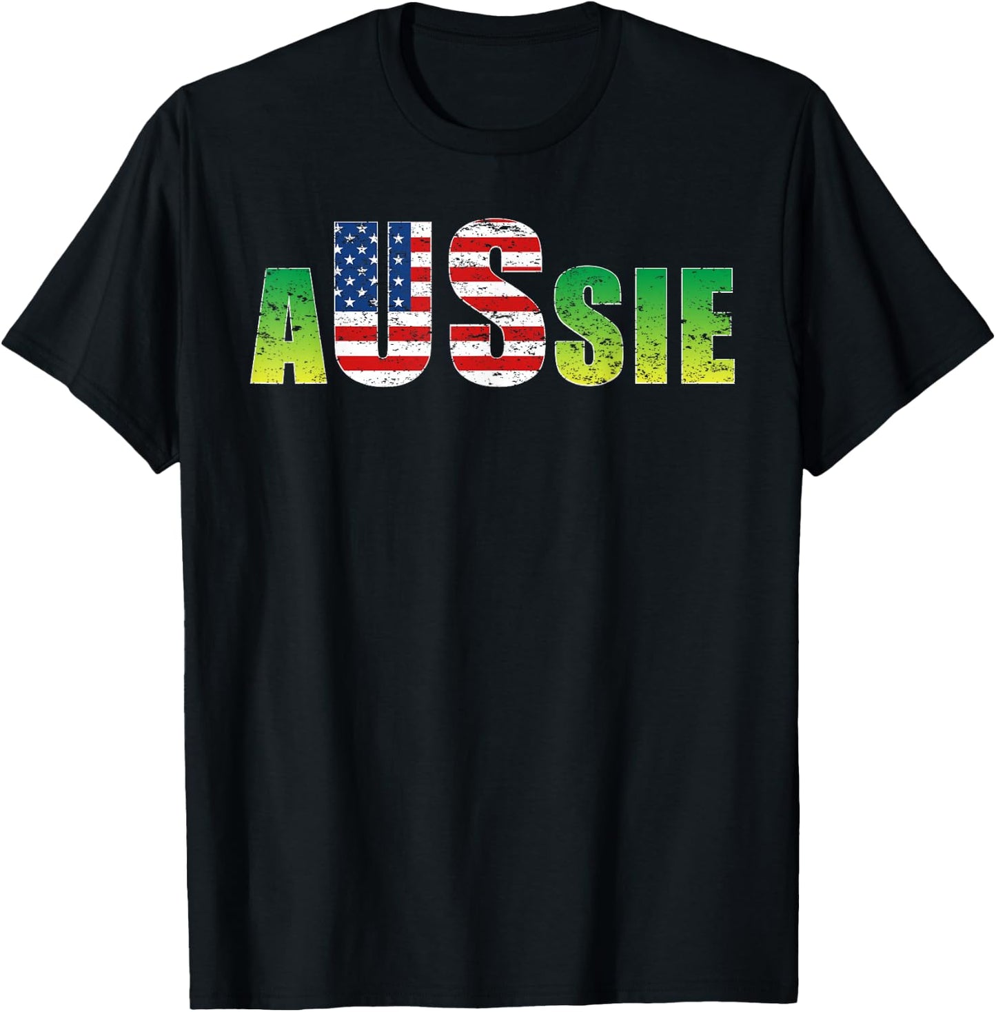 Australia United States Shirt Aussie America Lover Gift T-Shirt - T-Shirt | Black