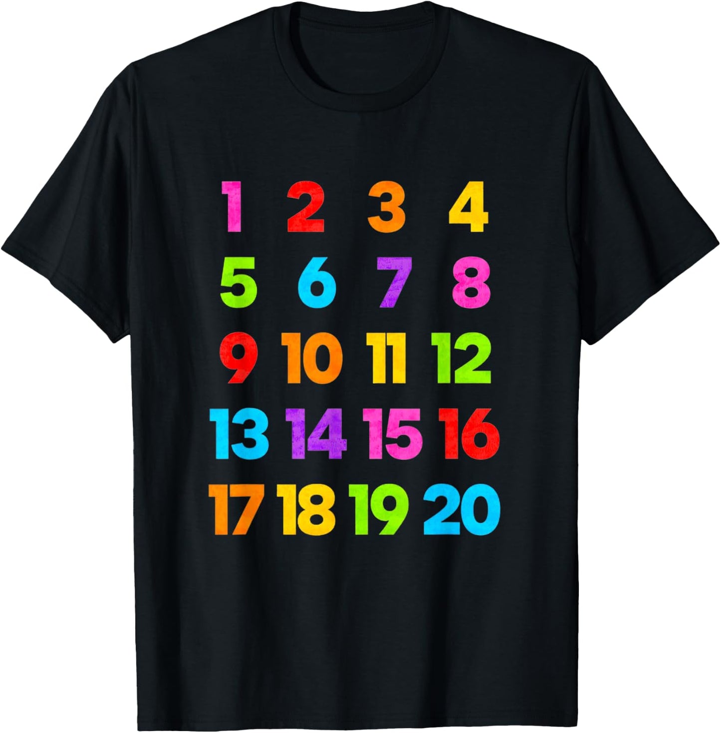 Counting 1-10 Learn to Count Number School Kids Teacher T-Shirt - T-Shirt | Black
