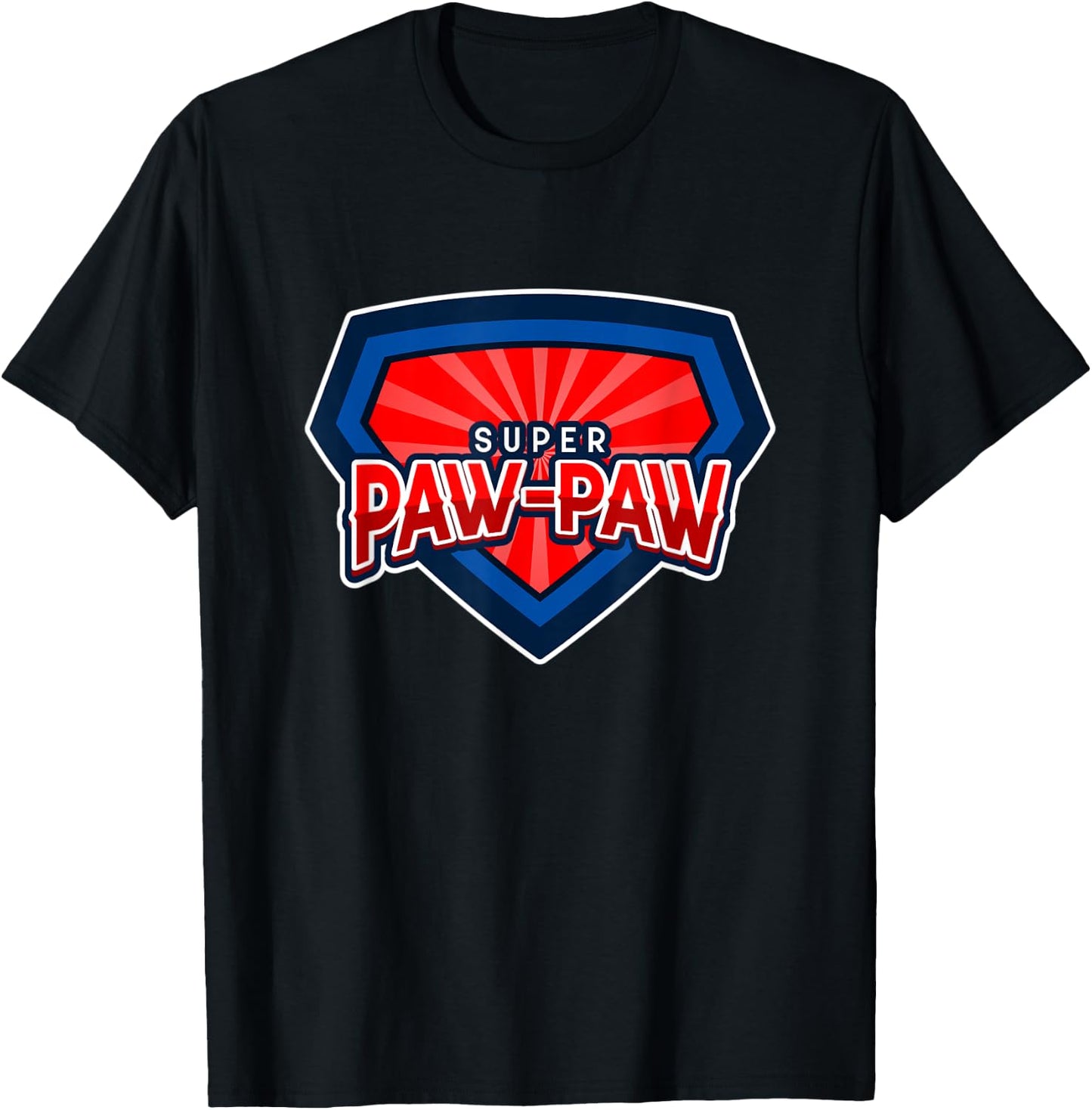 Super Paw-Paw Grandpa Funny Hero T-Shirt - T-Shirt | Black