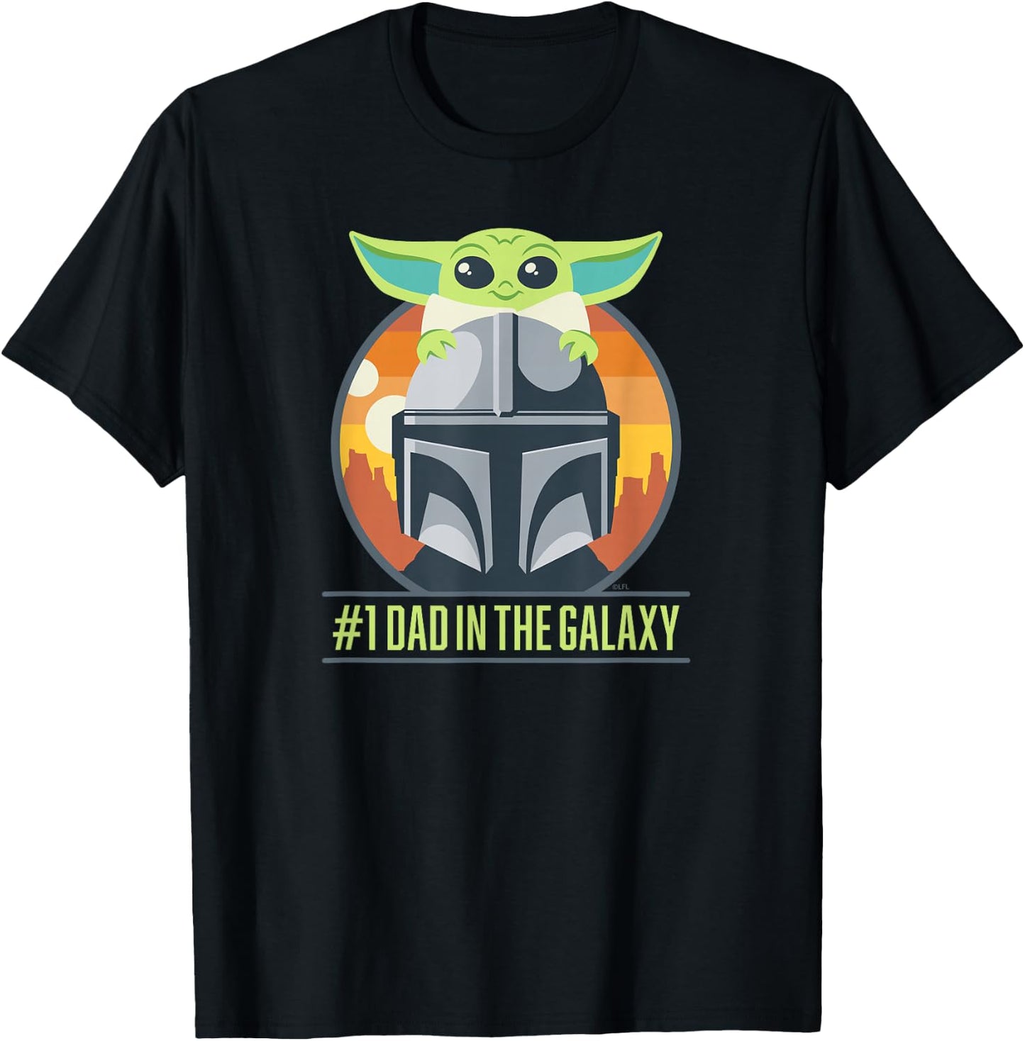 Star Wars The Mandalorian and Grogu #1 Dad in the Galaxy T-Shirt - T-Shirt | Black