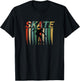 Cool Retro Skateboarder Skateboard Skating T-Shirt - T-Shirt | Black