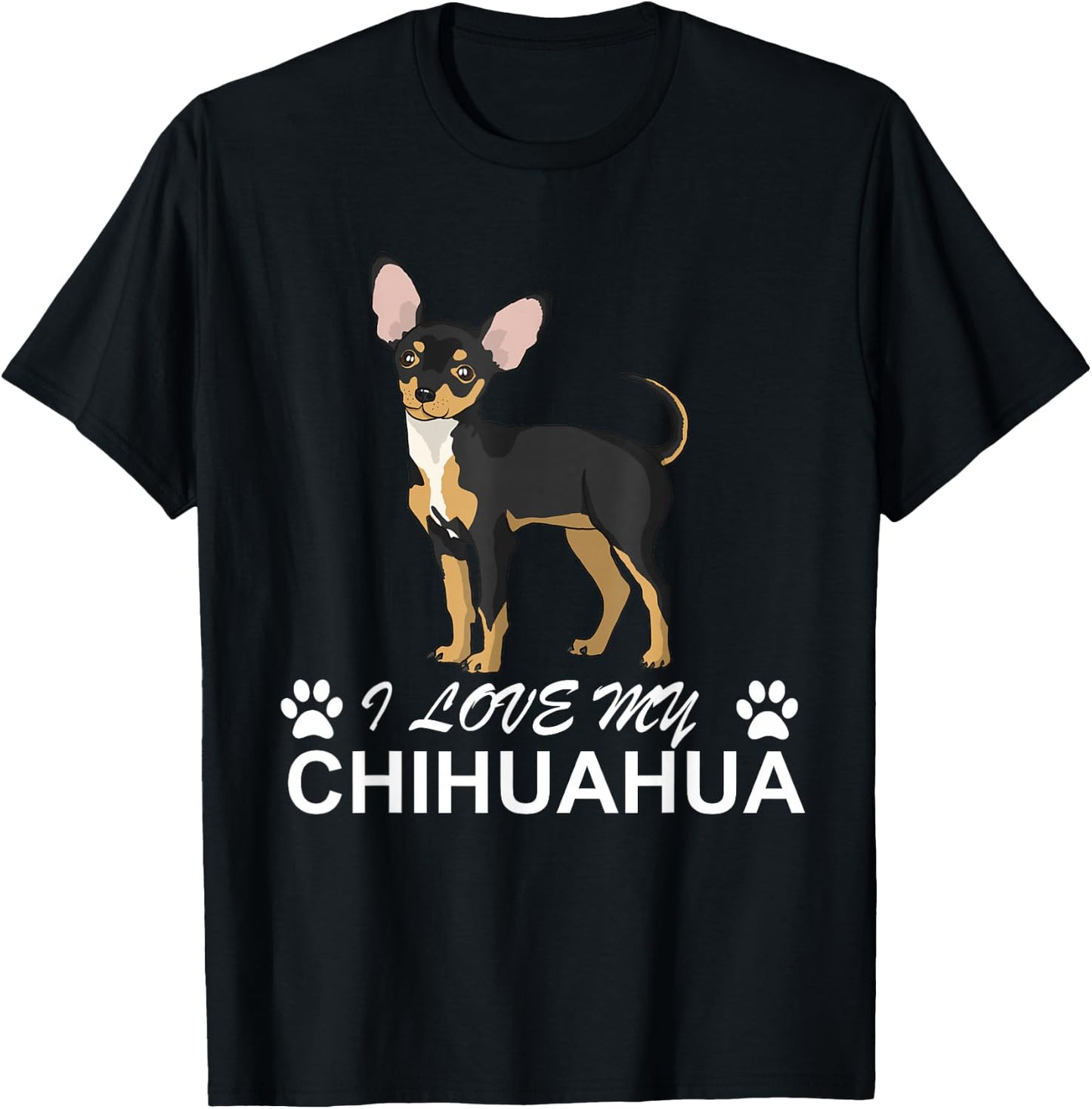 I love my Chihuahua Lover giftidea for Chiwawa Moms and Dads T-Shirt - T-Shirt | Black
