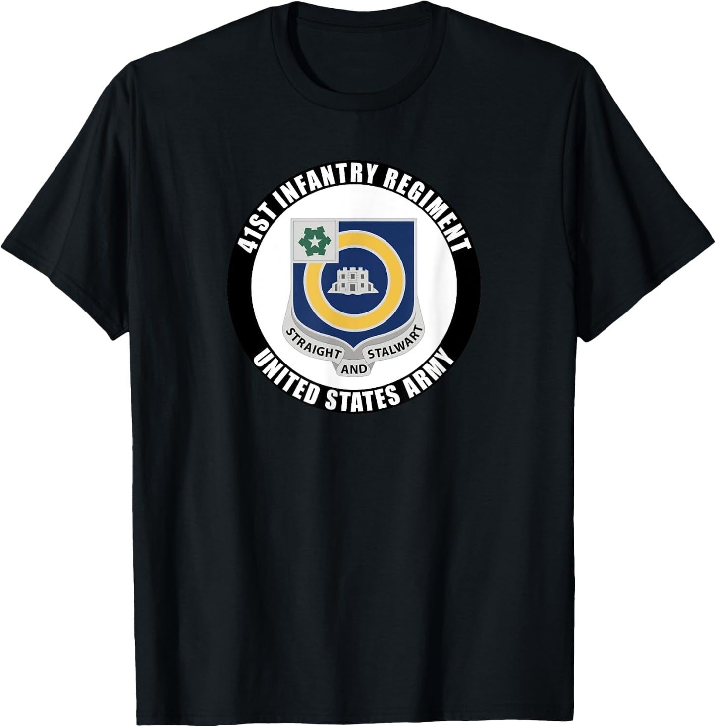 41st Infantry Regiment United States Army Veteran Military T-Shirt - T-Shirt | Black