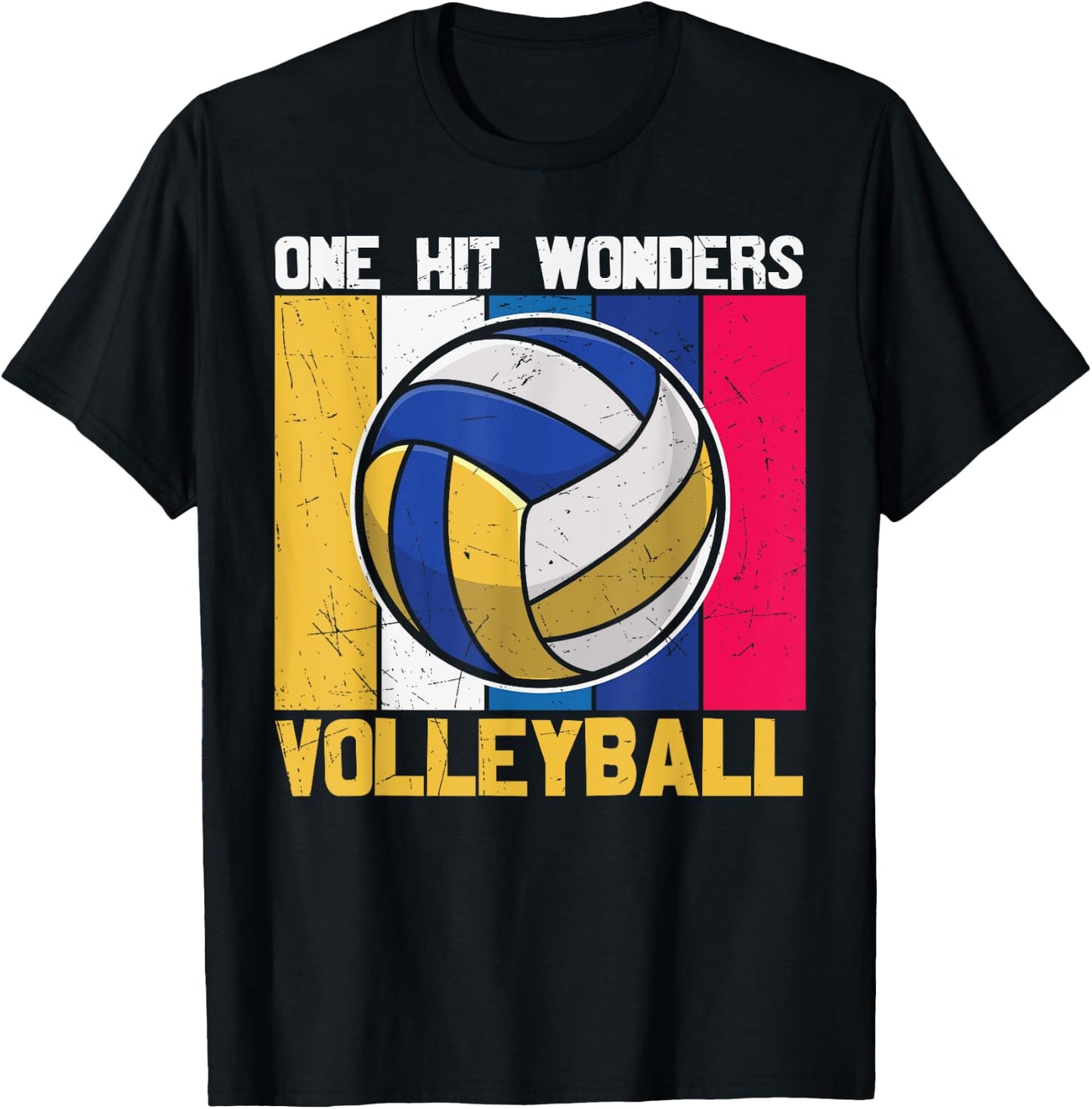 Vintage One Hit Wonders Volleyball Player Sports Coach Fans T-Shirt - T-Shirt | Black