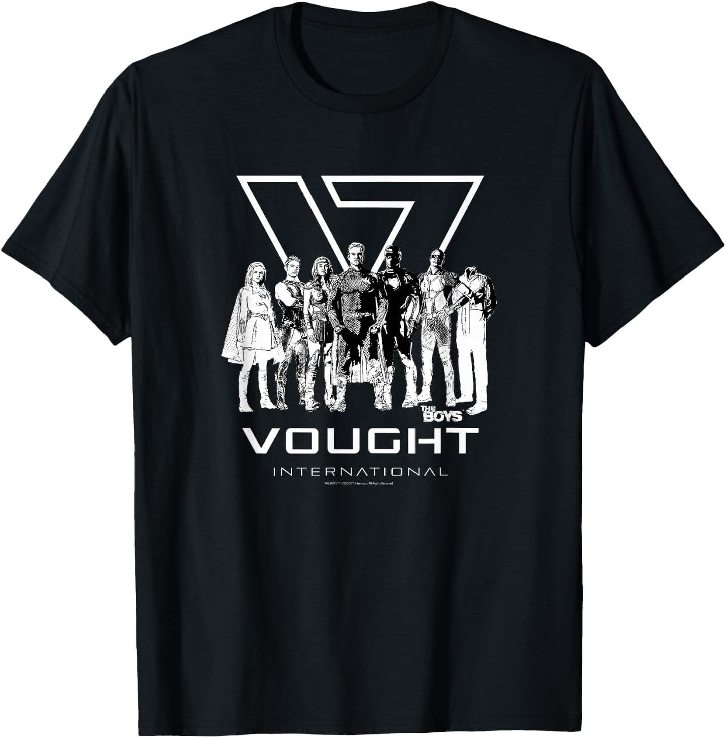 The Boys Vought Group Photo Superhero TV Show T-Shirt - T-Shirt | Black