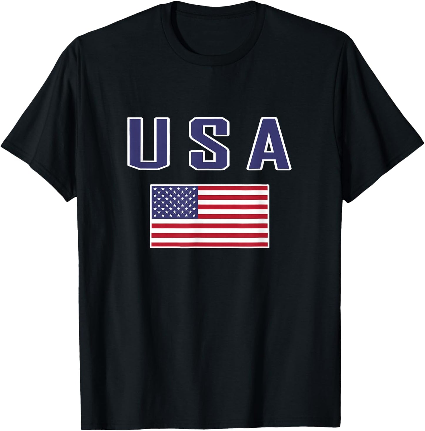 American Flag Cool Patriotic USA Flags Men Women T-Shirt - T-Shirt | Black