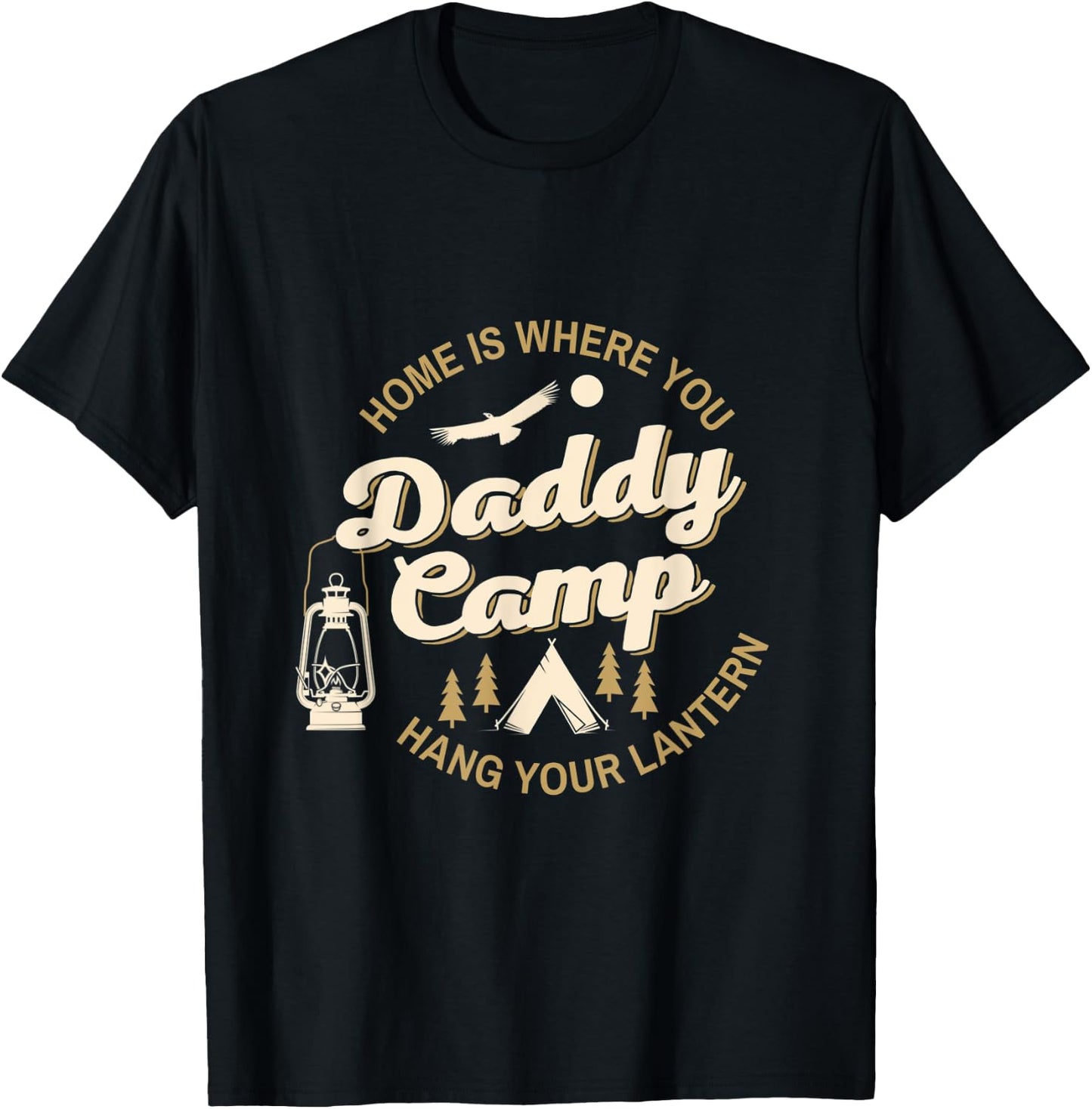 Camp Daddy Shirt Summer Camp Home Road Trip Vacation Camping Women Kids T-Shirt - T-Shirt | Black