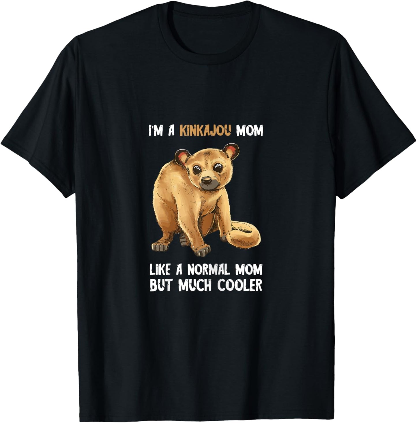 Kinkajou Mom Honey Bear Mother Kinkajou Lover Night Ape T-Shirt - T-Shirt | Black