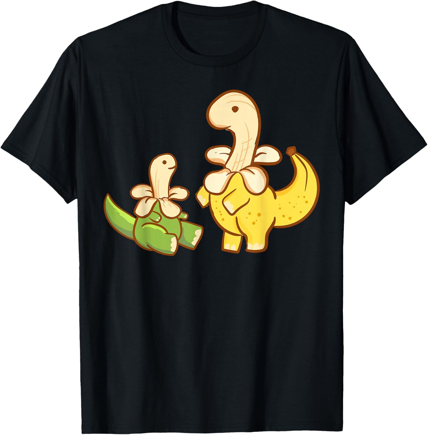 Cute Kawaii Anime - Banana Saurus Bananasaurus - Aesthetic T-Shirt - T-Shirt | Black