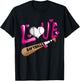 Love Softball Girl Softball Bat Women Field Player T-Shirt - T-Shirt | Black