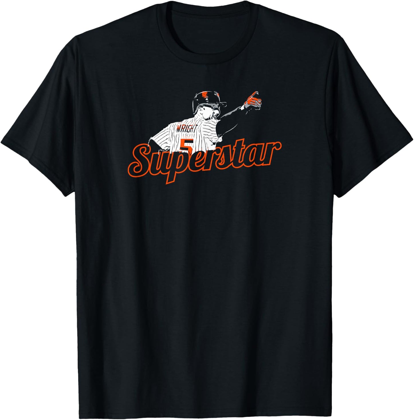 BreakingT David Wright Superstar - Men's Baseball - Blue - Small T-Shirt - T-Shirt | Black