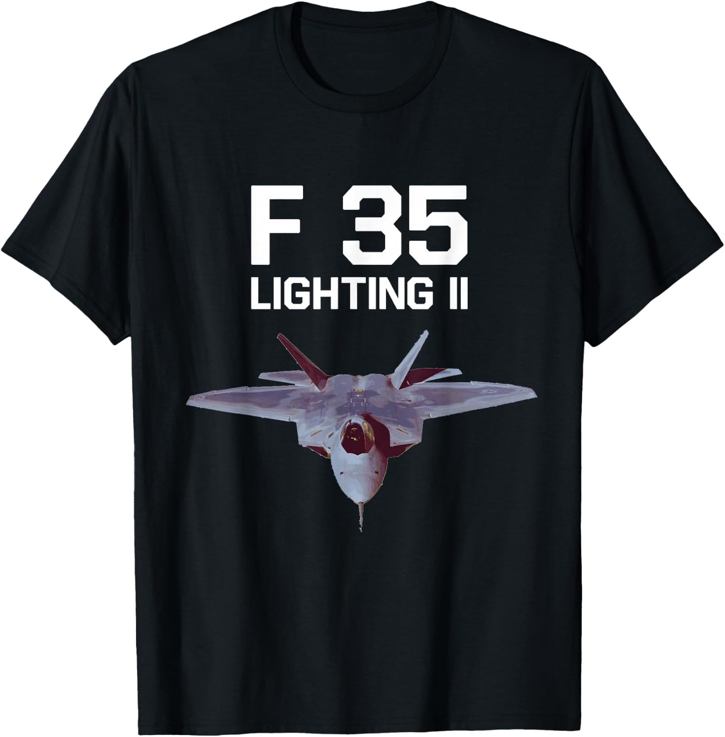F35 Lighting II Airplane Jet Engine T-Shirt - T-Shirt | Black
