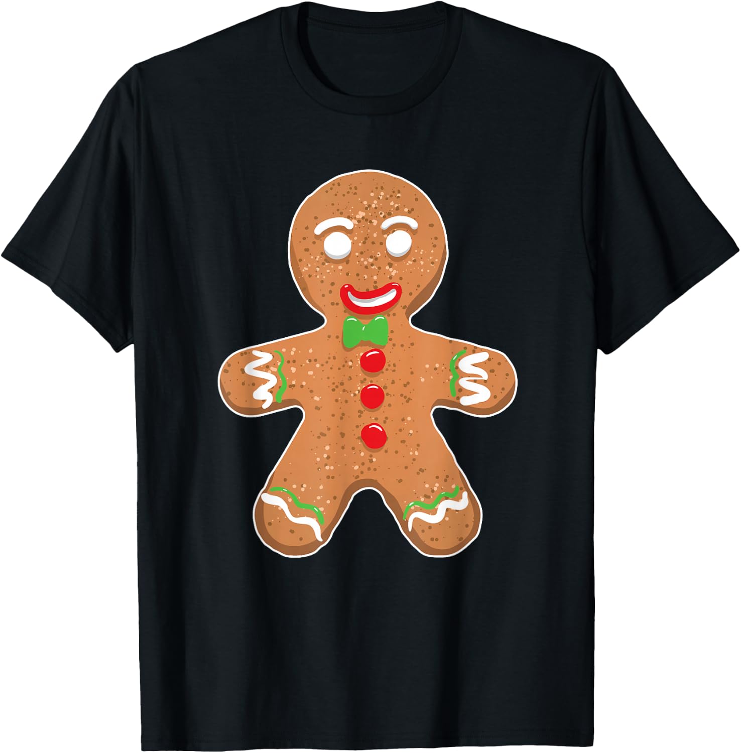 Gingerbread Man Christmas Cookie Costume Baking Team T-Shirt - T-Shirt | Black