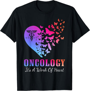 Oncology It's A Work Of Heart Oncologist Oncology Lover T-Shirt - T-Shirt | Black