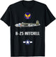 USAAF B-25 Mitchell With Girl Art WW2 Bomber Airplane Gift T-Shirt - T-Shirt | Black
