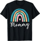 Mommy Rainbow Gifts Mom Family Matching Birthday T-Shirt - T-Shirt | Black