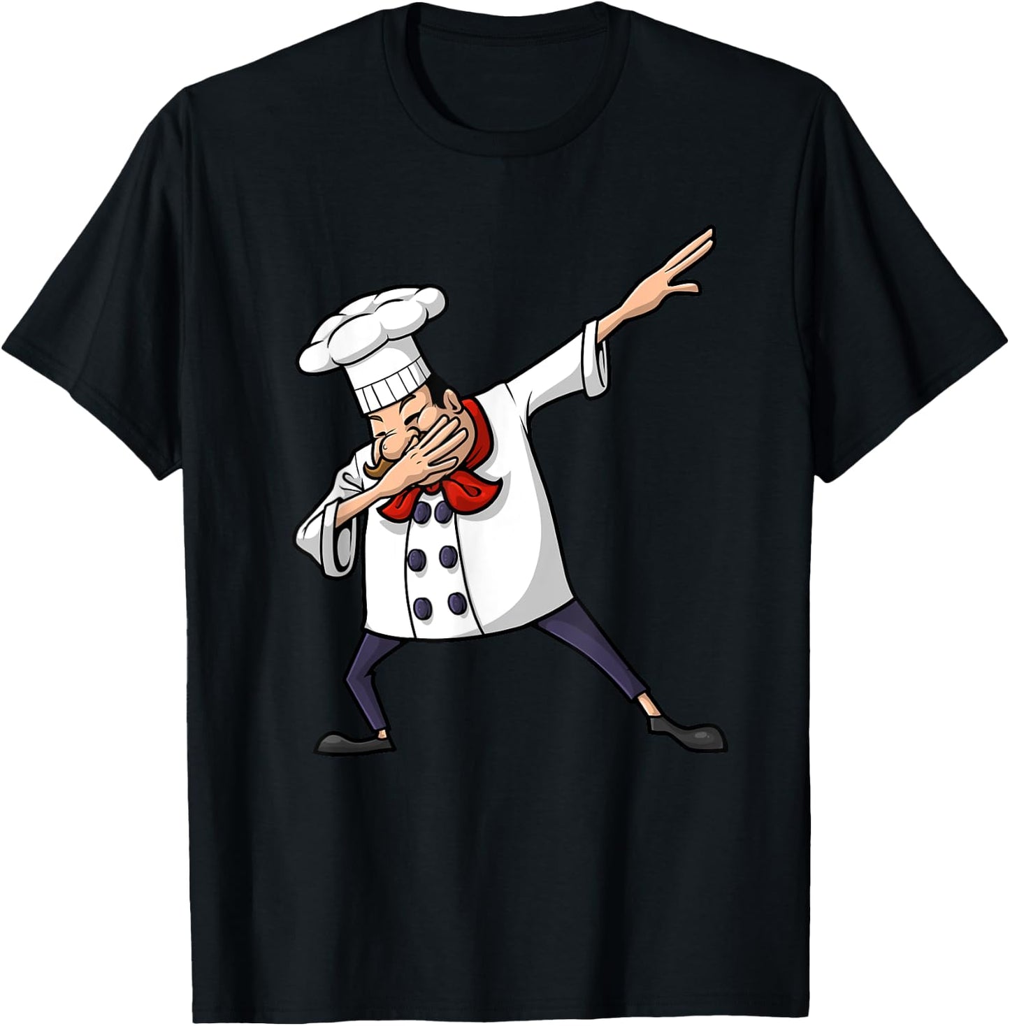 Funny Chef Design Women Cook Hip-hop Dabbing Dance T-Shirt - T-Shirt | Black