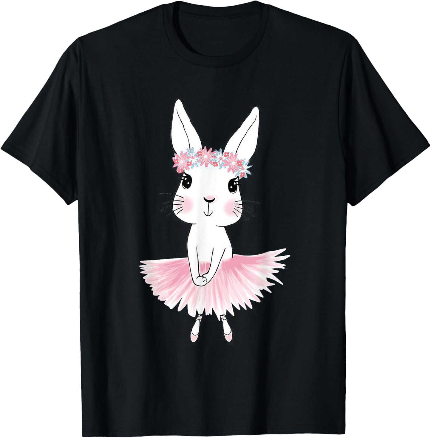 Sweet Dancing Ballerina Bunny Ballet Rabbit Girl For Kids T-Shirt - T-Shirt | Black