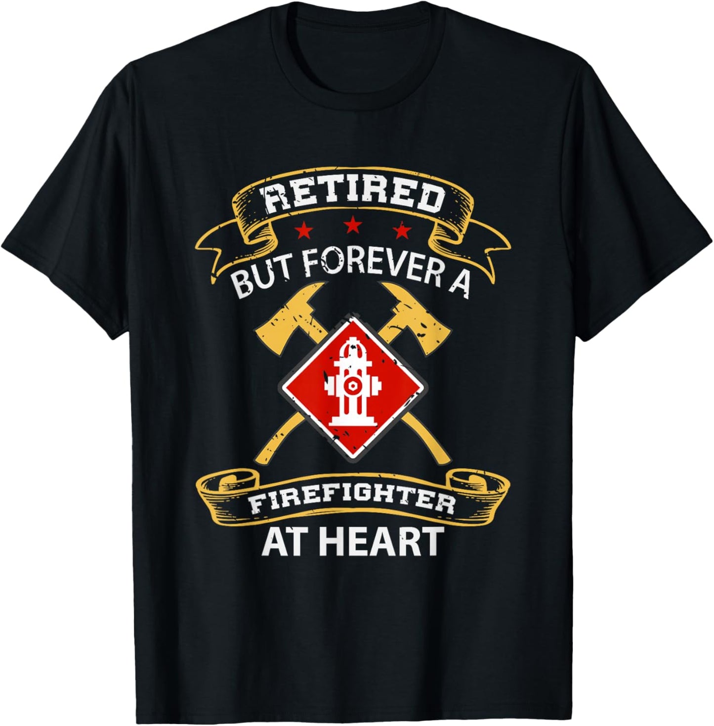 Firefighter Thin Red Line Gifts & Retired Firefighter Gift 911 Fireman Retirement Firefighter T-Shirt - T-Shirt | Black