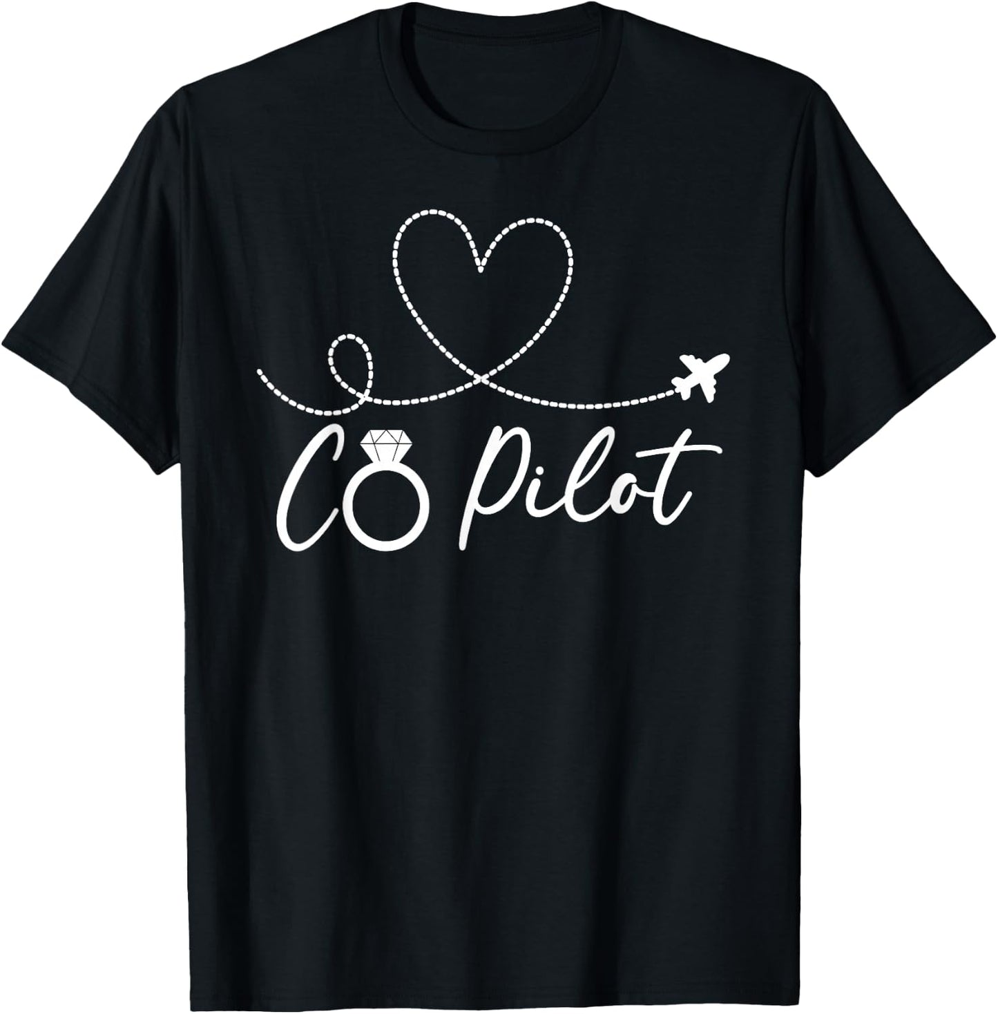 Co Pilot Wife of A Pilot Proud Airplane Pilot Wife T-Shirt - T-Shirt | Black
