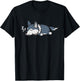 Cool Grey Wolf Tired Sleeping Wildlife Animal Lovers T-Shirt - T-Shirt | Black