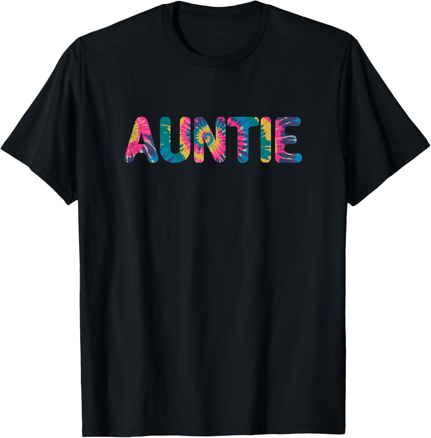 Tie-Dye Auntie T-Shirt - T-Shirt | Black