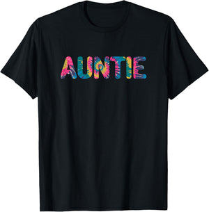Tie-Dye Auntie T-Shirt - T-Shirt | Black
