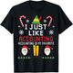 The Christmas Shop Accounting Christmas Graphic Shirt for Accountants, -Adults, Red, Small, , Classic Fit, Modern Ugly Sweater Style, Christmas, Celebration, Cotton, Polyester T-Shirt - T-Shirt | Black