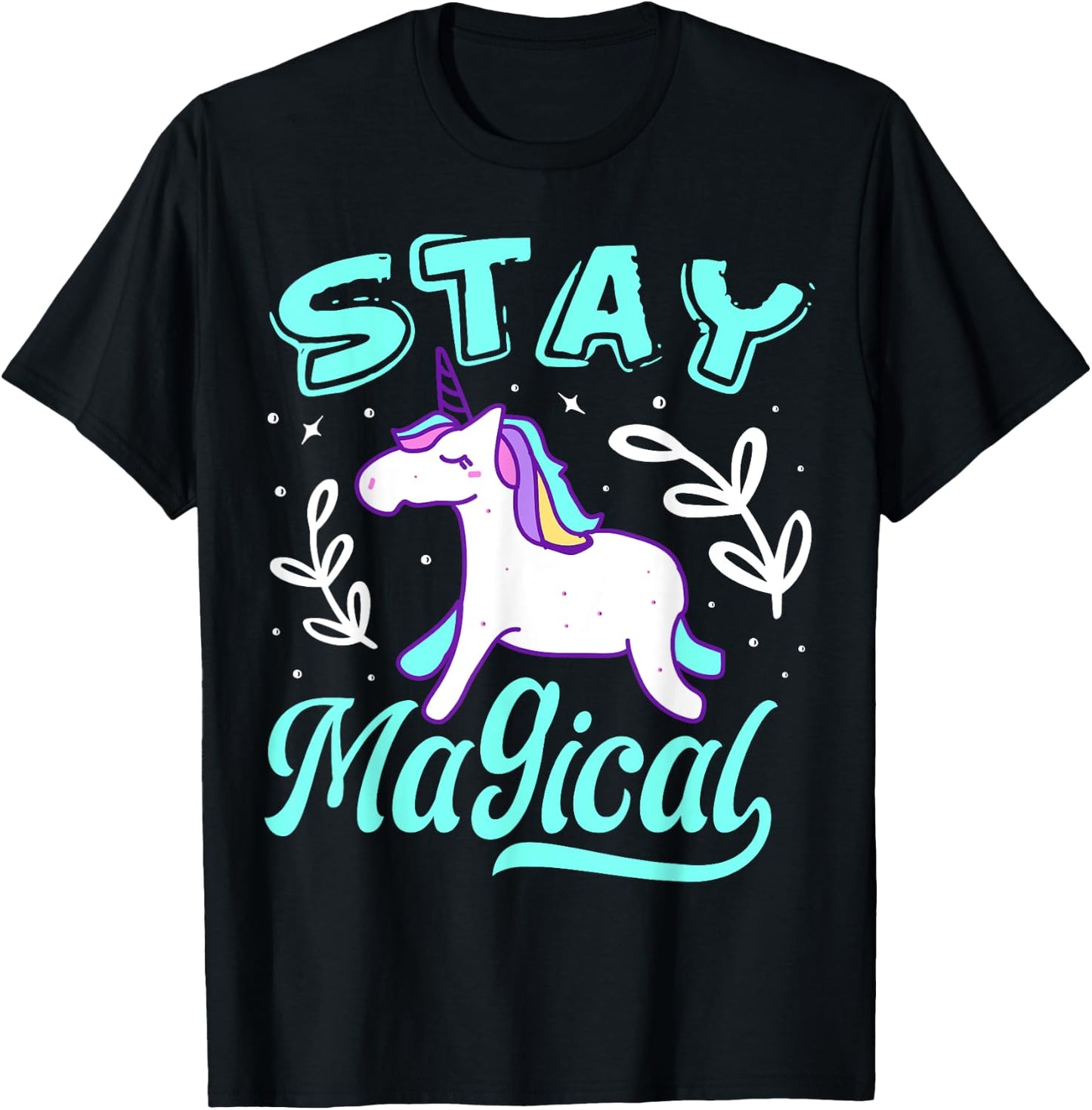 Stay Magical Unicorn T-Shirt - T-Shirt | Black