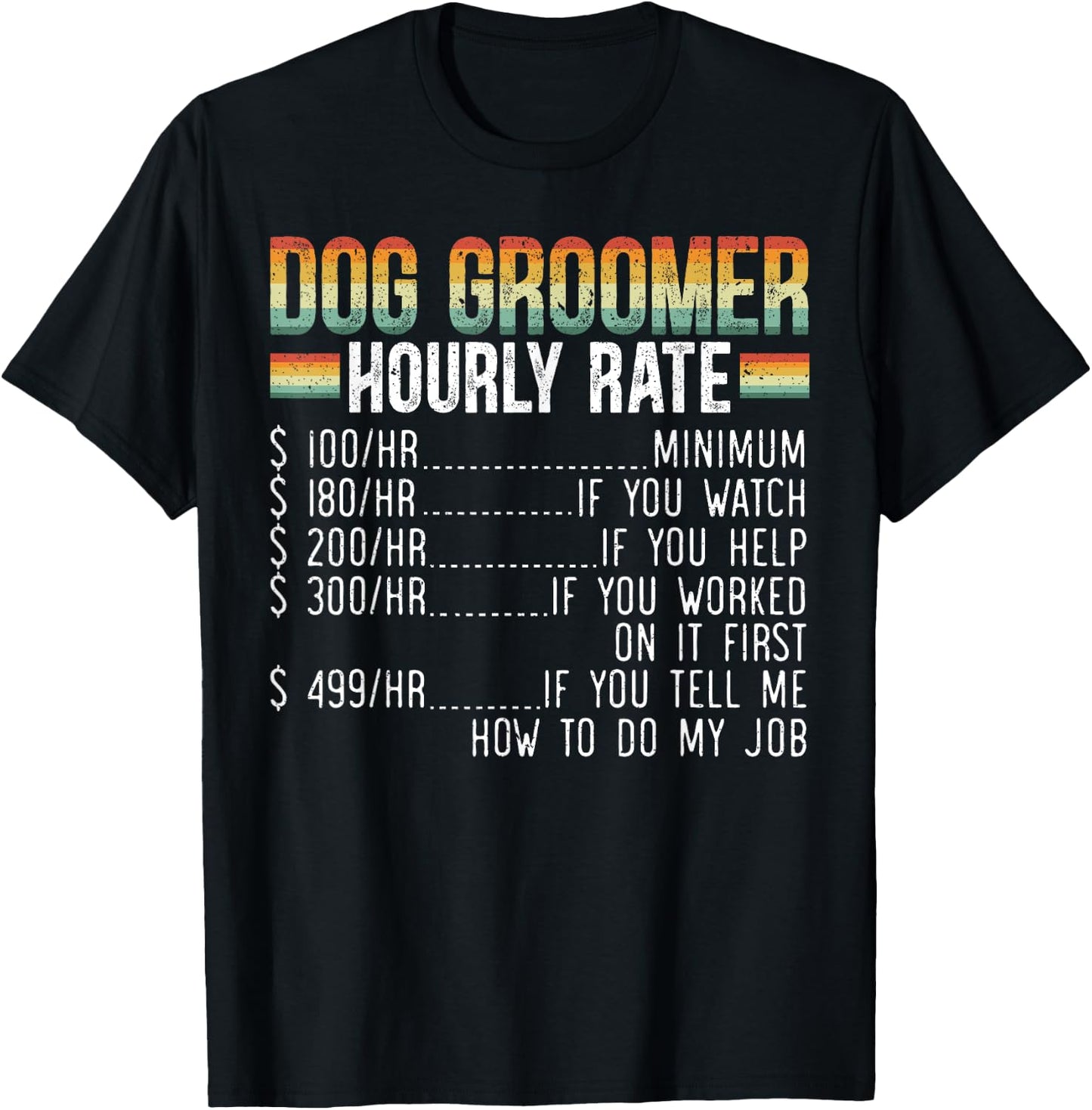 Dog Groomer Hourly Rate Pet Grooming Furologist Fur Artist Women T-Shirt - T-Shirt | Black