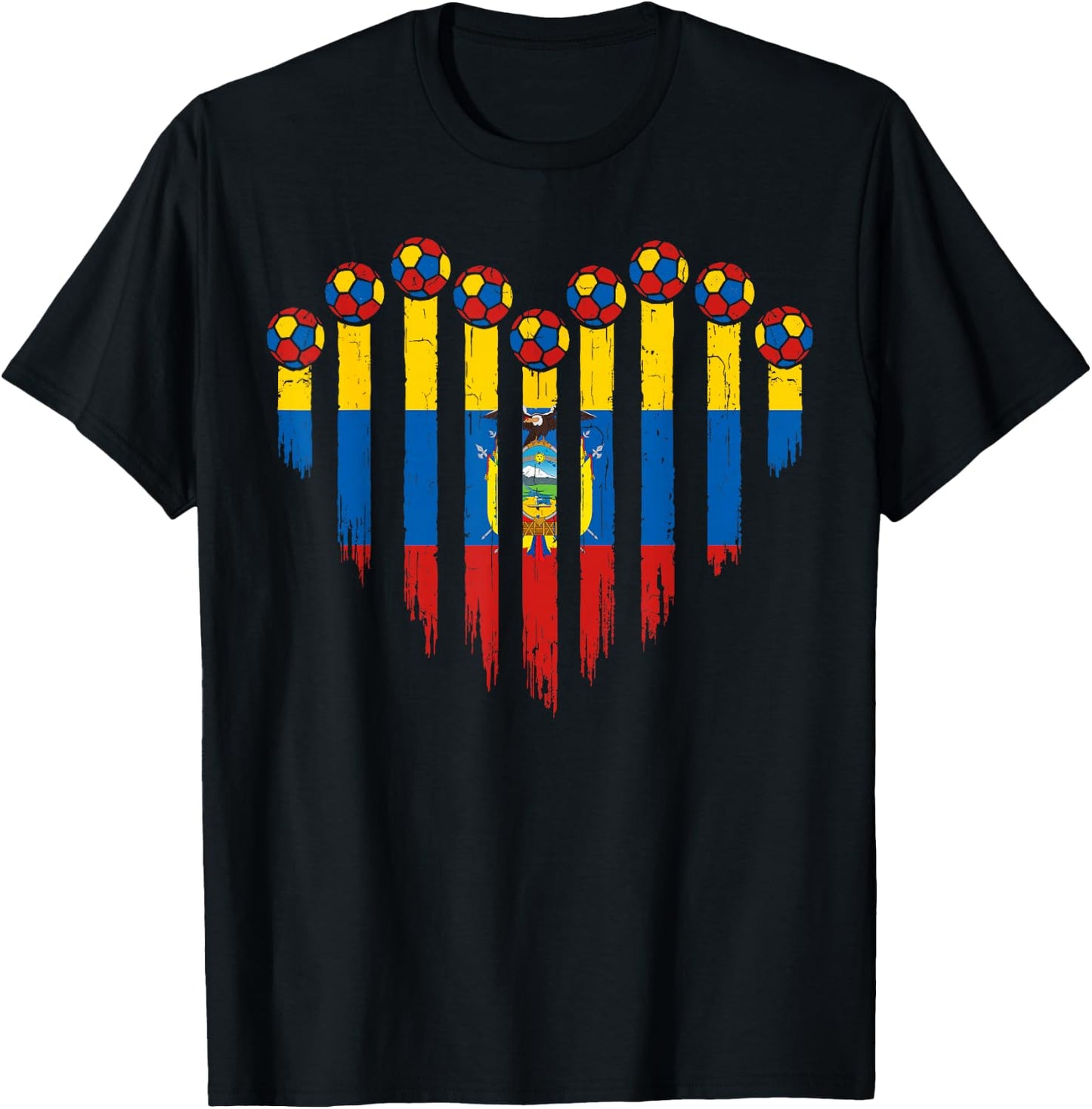 Ecuadorian Flag Novelty Ecuador T-Shirt - T-Shirt | Black