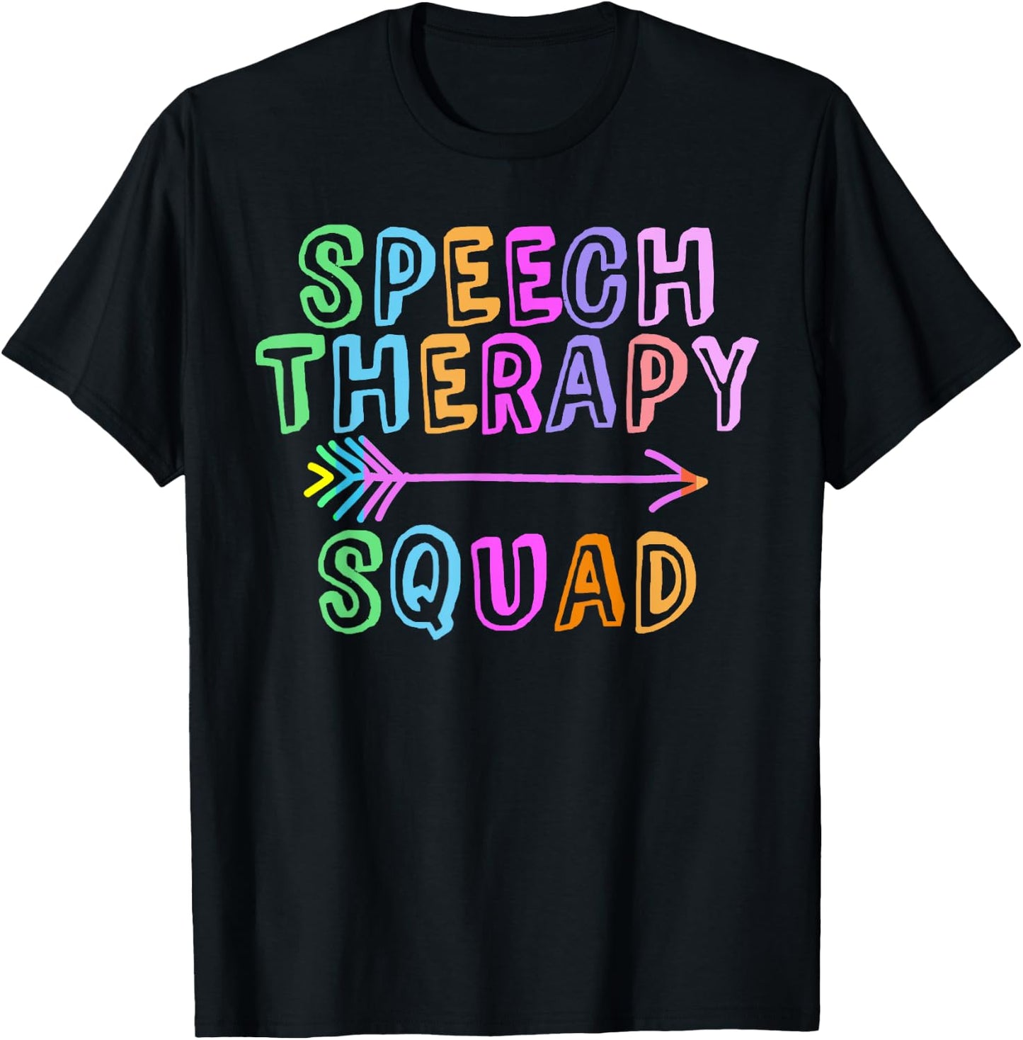 SPEECH THERAPY SQUAD Speechie Teacher SPED Crew OT Team T-Shirt - T-Shirt | Black