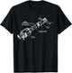 Apollo Soyuz Mission Docking Test Project Diagram Blueprint T-Shirt - T-Shirt | Black