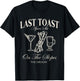 Last Toast On The Slopes Bachelor Skiing Bridal Party Groom T-Shirt - T-Shirt | Black