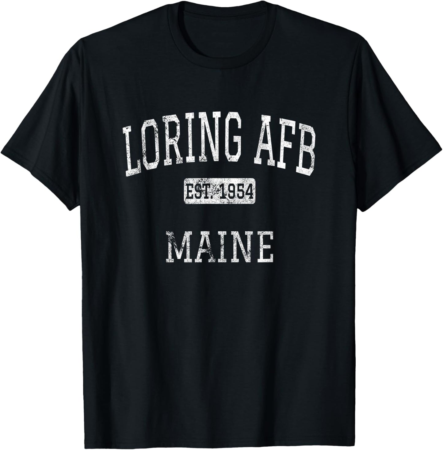 Loring AFB Maine ME Vintage T-Shirt - T-Shirt | Black