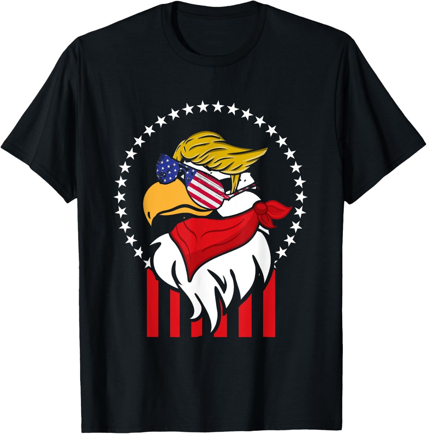 Funny Independence Day 4th July Patriotic Bird United States T-Shirt - T-Shirt | Black