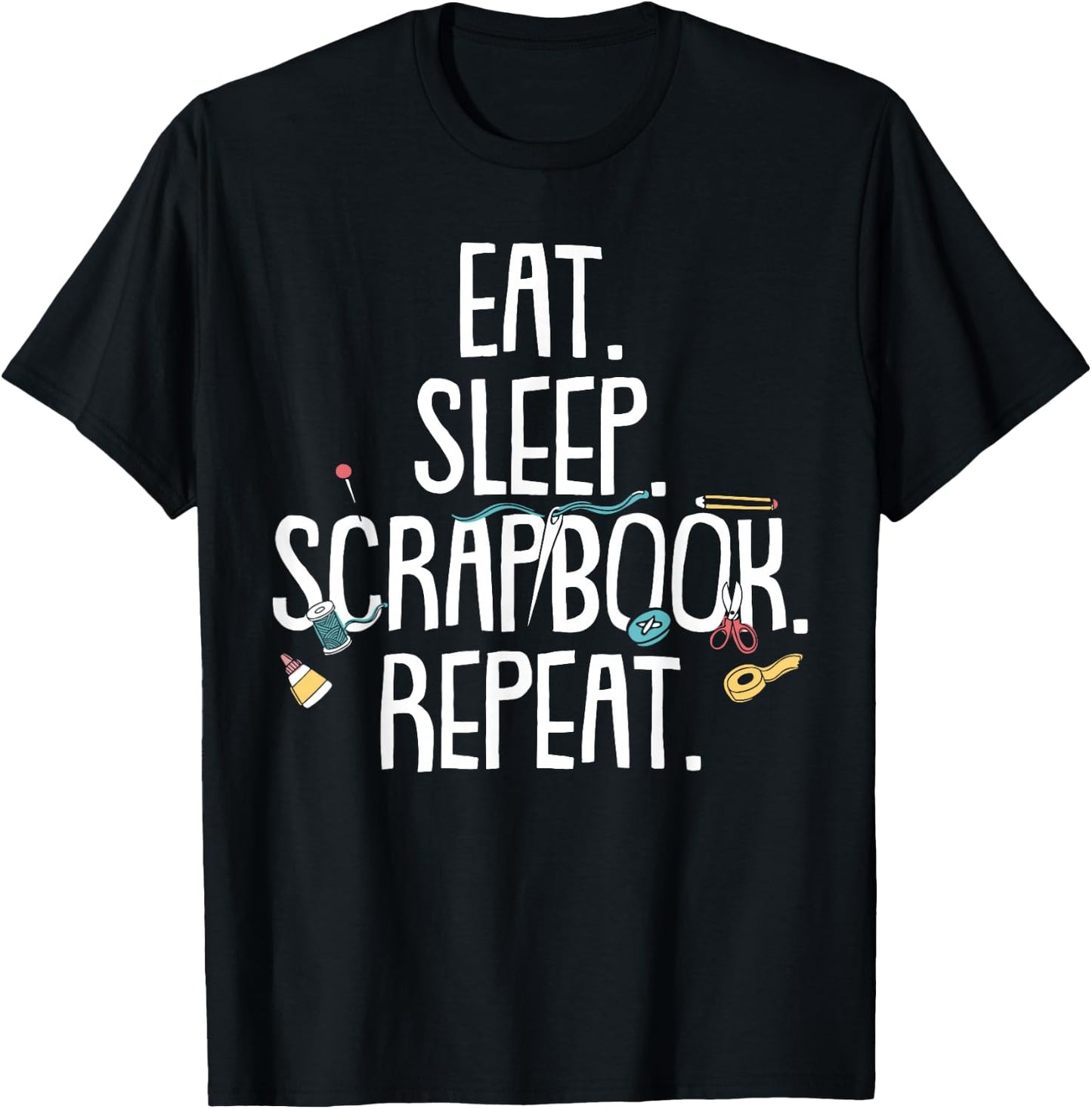 Funny Scrapbooking Gift Girls Crafty Scrapbookers T-Shirt - T-Shirt | Black
