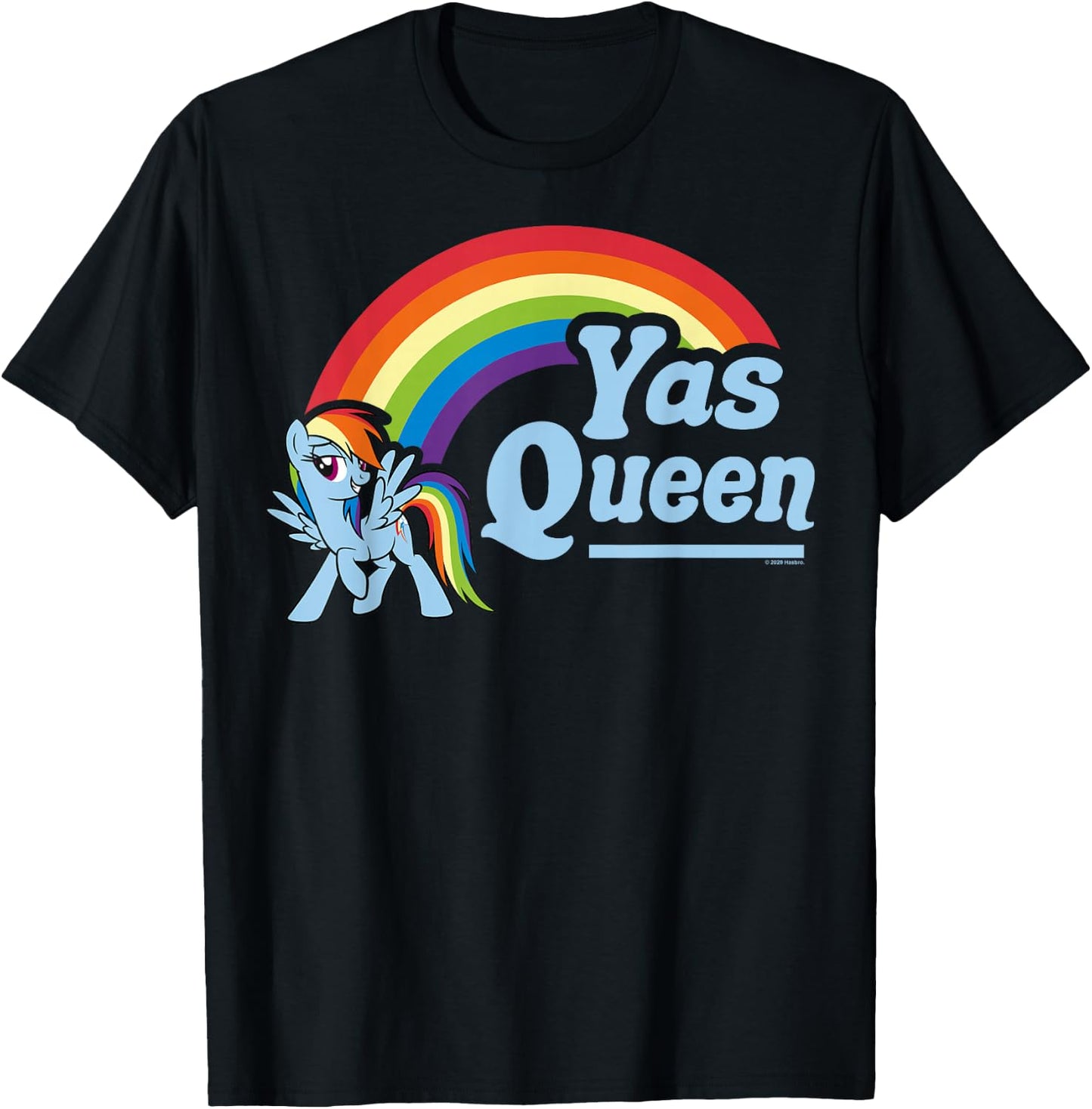 My Little Pony: Friendship is Magic Rainbow Dash Yas Queen T-Shirt - T-Shirt | Black