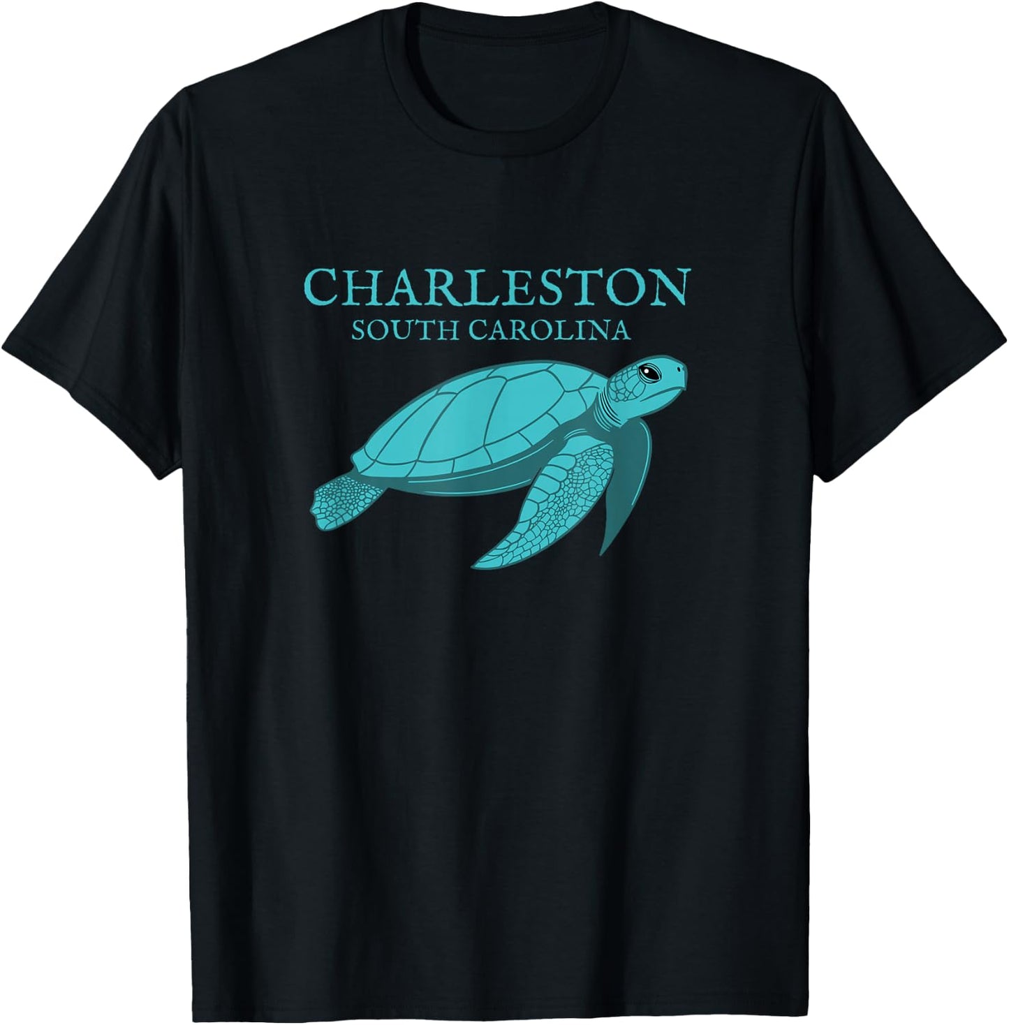 Charleston South Carolina Sea Turtle T-Shirt - T-Shirt | Black