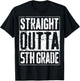 Straight Outta 5th Grade Shirt Kids Fifth Grade Graduation T-Shirt - T-Shirt | Black