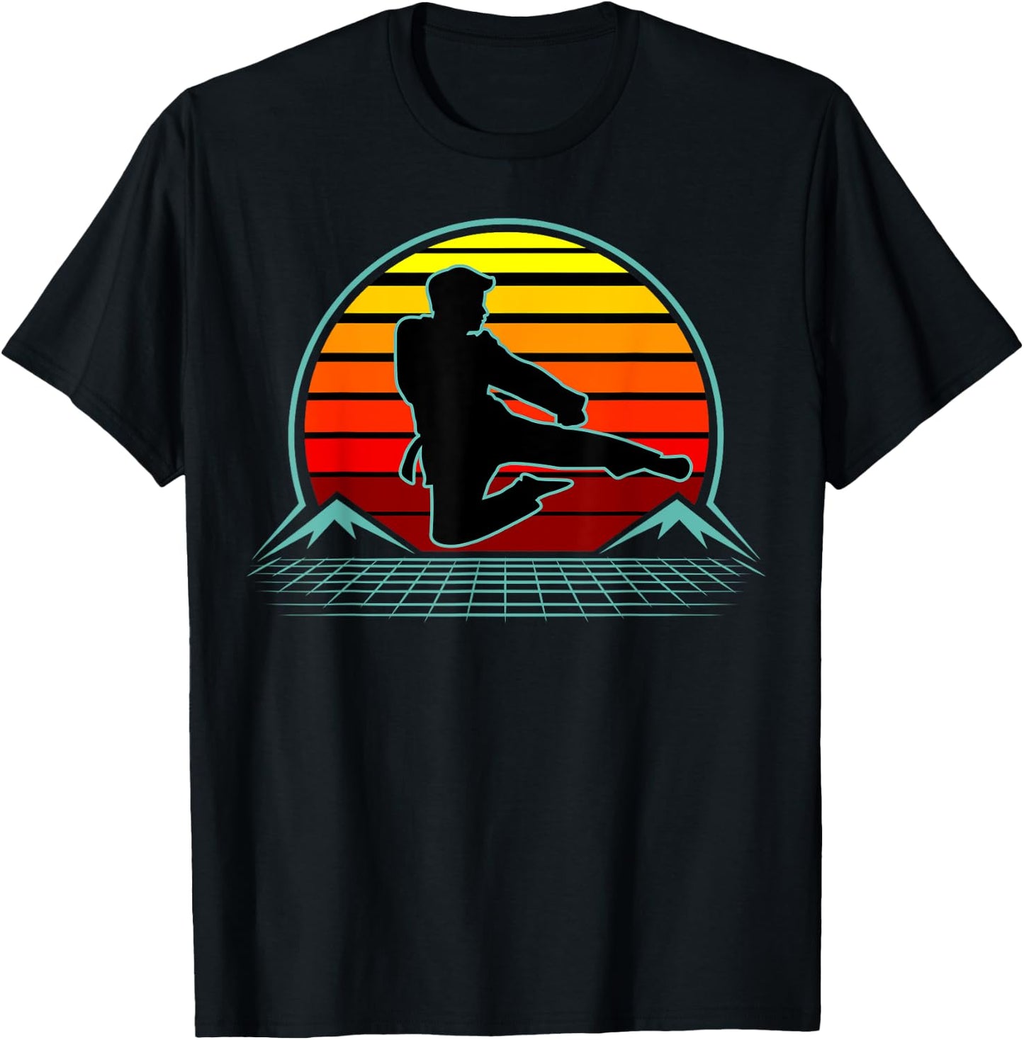 Taekwondo Tae Kwon Do Martial Art Student Teacher Silhouette Men Women Kids T-Shirt - T-Shirt | Black