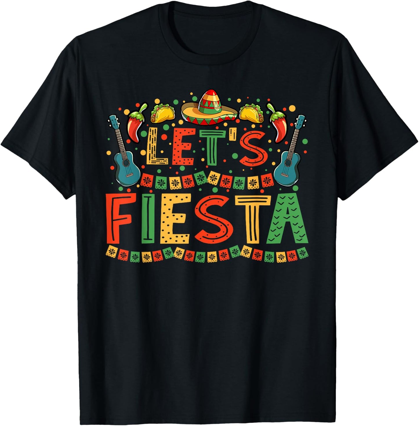 Mexican Cinco de Mayo Fiesta Shirt Women Men Sombrero T-Shirt - T-Shirt | Black