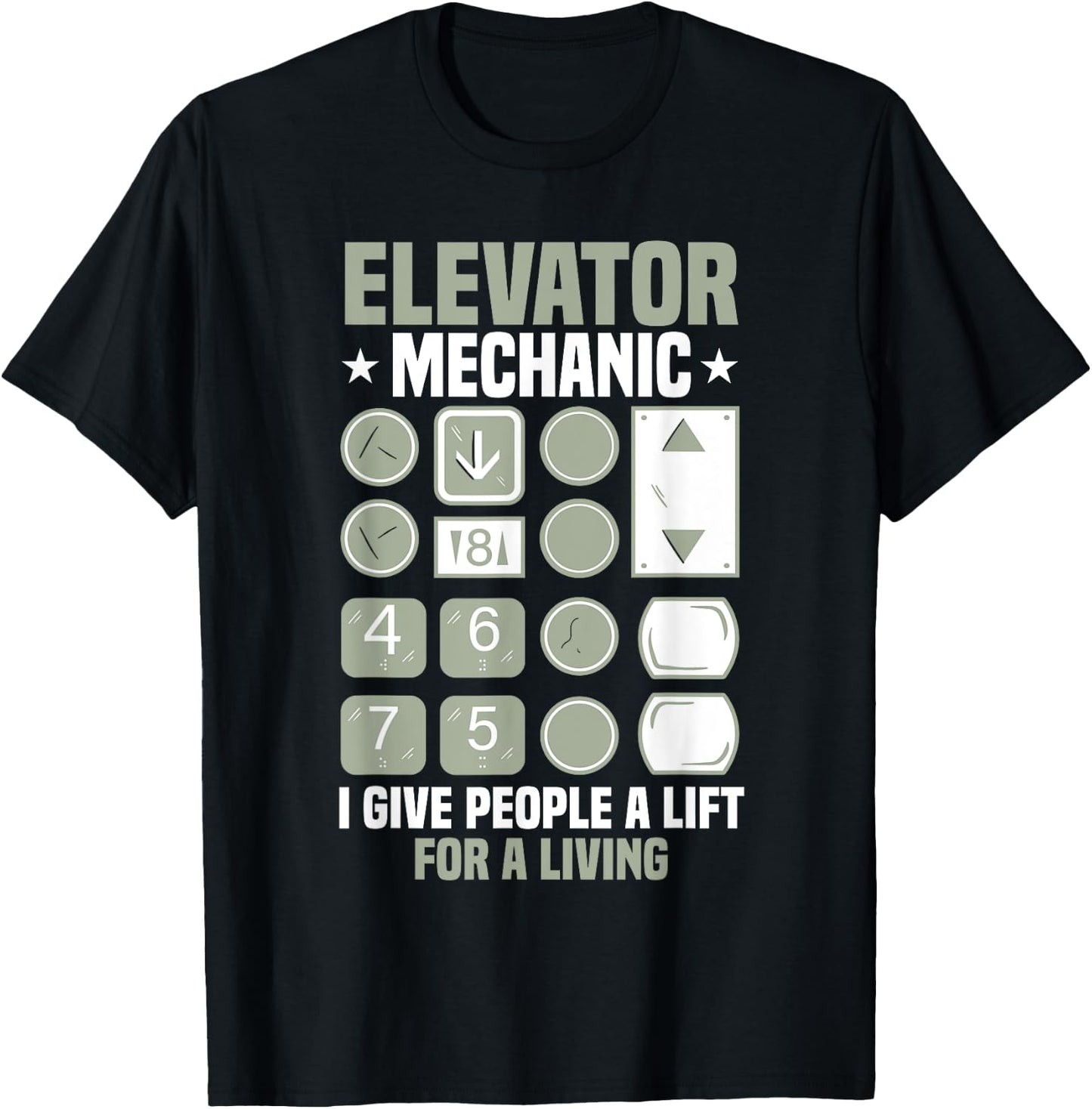 Elevator Mechanic Elevator Technician T-Shirt - T-Shirt | Black
